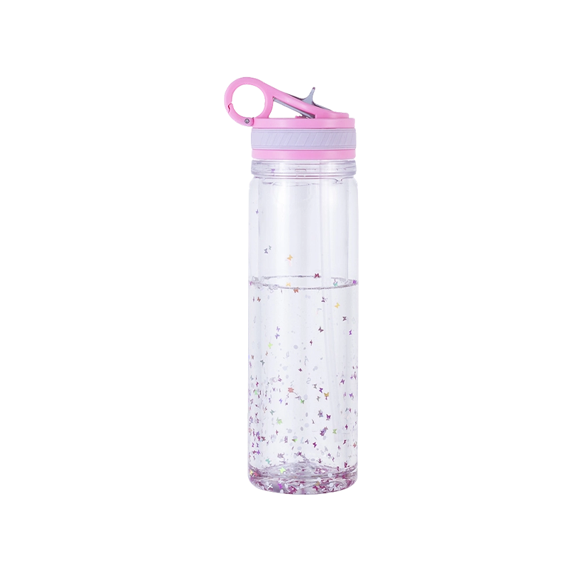 Botella de agua de plástico con gel brillante 1113GG-550ml