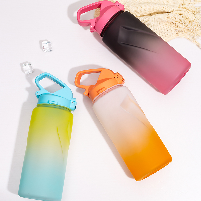 Botella de agua grande de cuerpo recto DF20144-2.2L