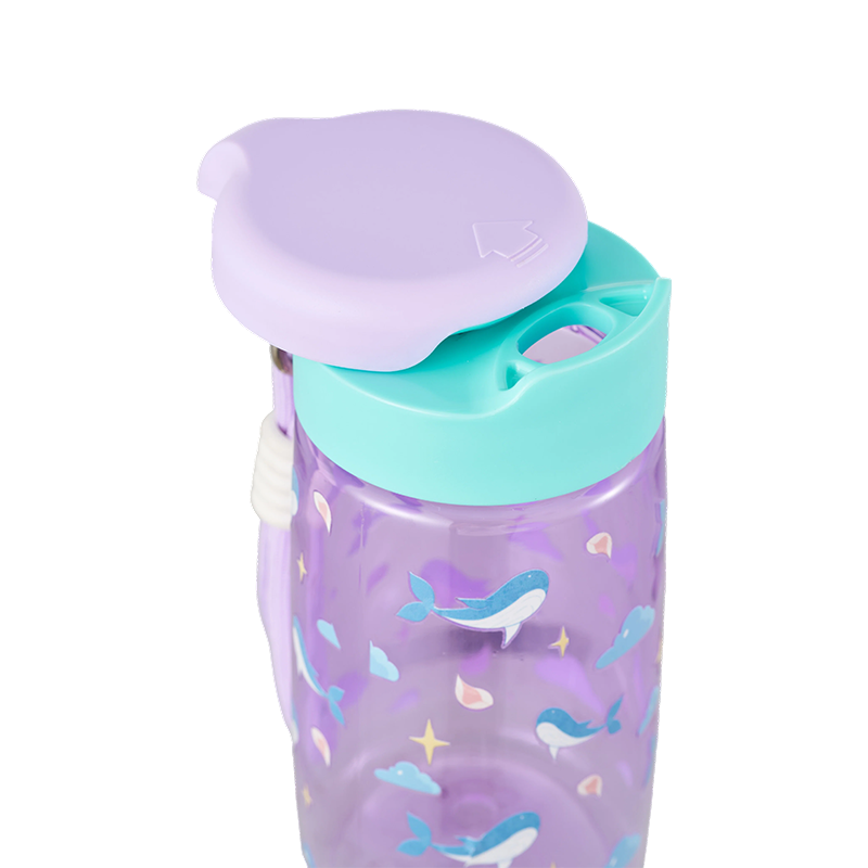 Botella de agua de plástico con tapa a presión de 500 ml/800 ml