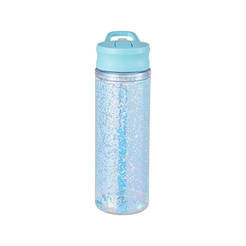Botella de agua de plástico de doble pared de 800 ml