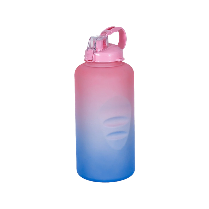 Botella de agua recta con mango portátil DF201437
