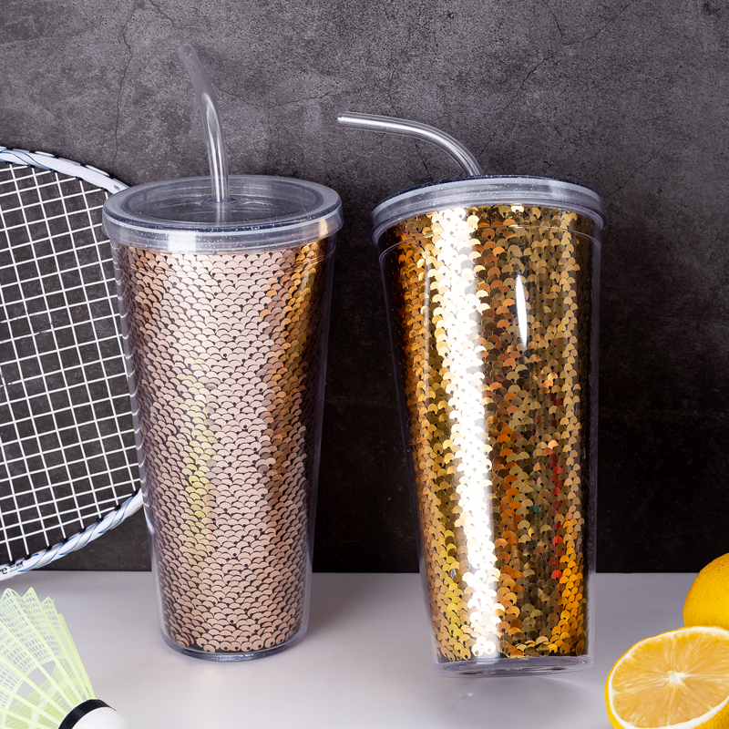 Vaso de paja de lentejuelas 9098H-20oz