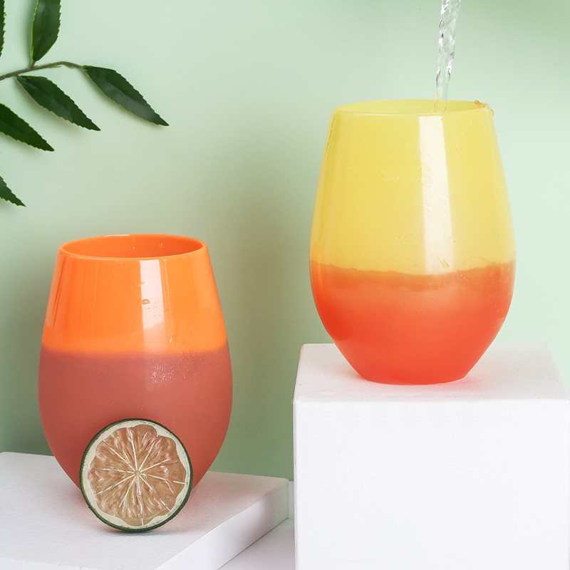 Vaso de vino con forma de huevo que cambia de color 8080-580 ml
