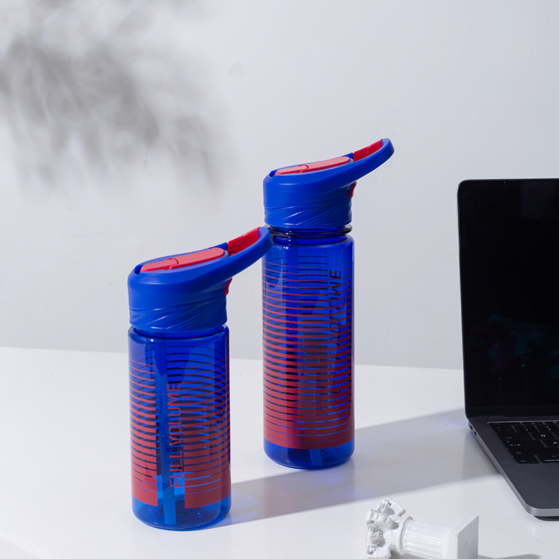 Botella de agua de plástico con tapa de botón DF3937 550 ml/DF3936 750 ml