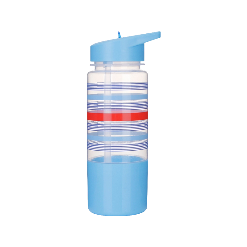 Botella de agua de plástico estilo taza para refrigerios 9688 580 ml