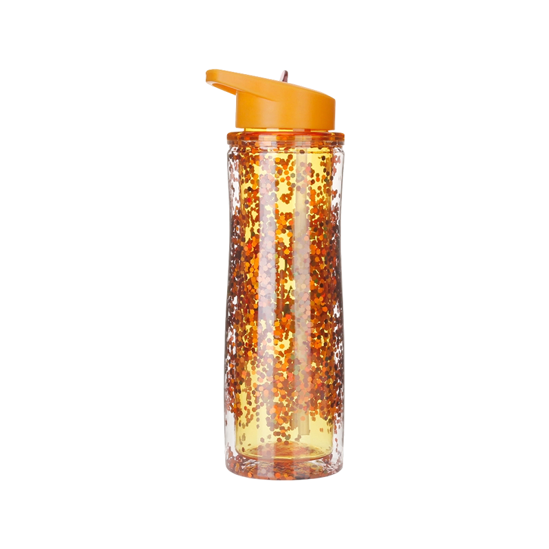 Botella de agua de plástico con tapa de cuatro nervaduras S1177