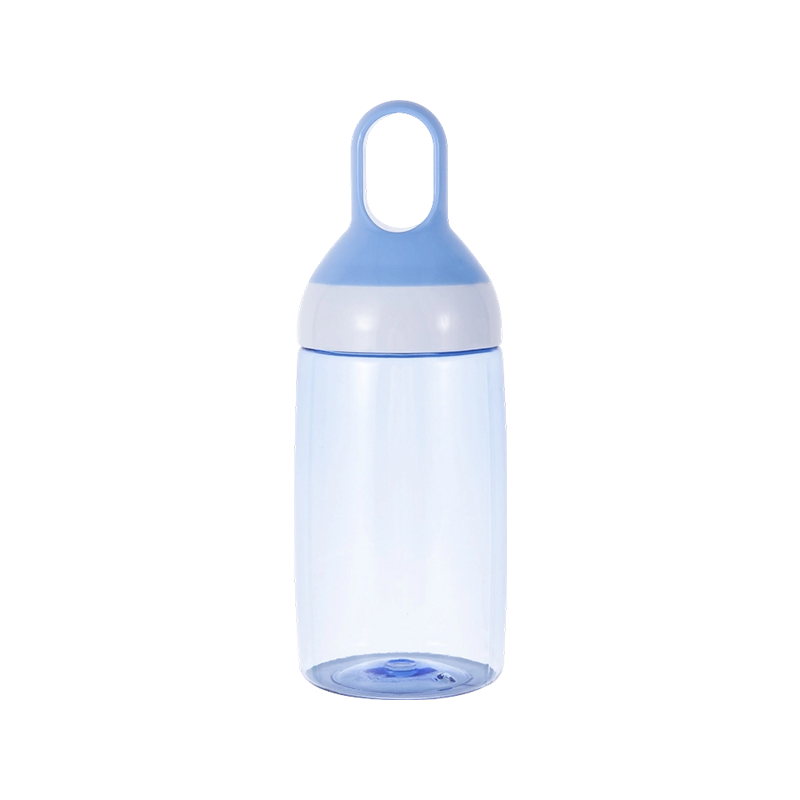 Botella de agua de plástico con agarre para los dedos 1996 420 ml