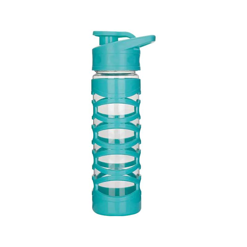 Botella de agua de plástico con tapa abatible 1660B 580 ml