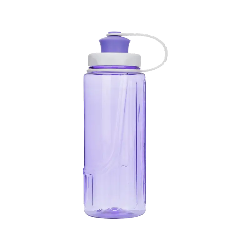 Botella de agua de plástico redonda ondulada 1804 700 ml