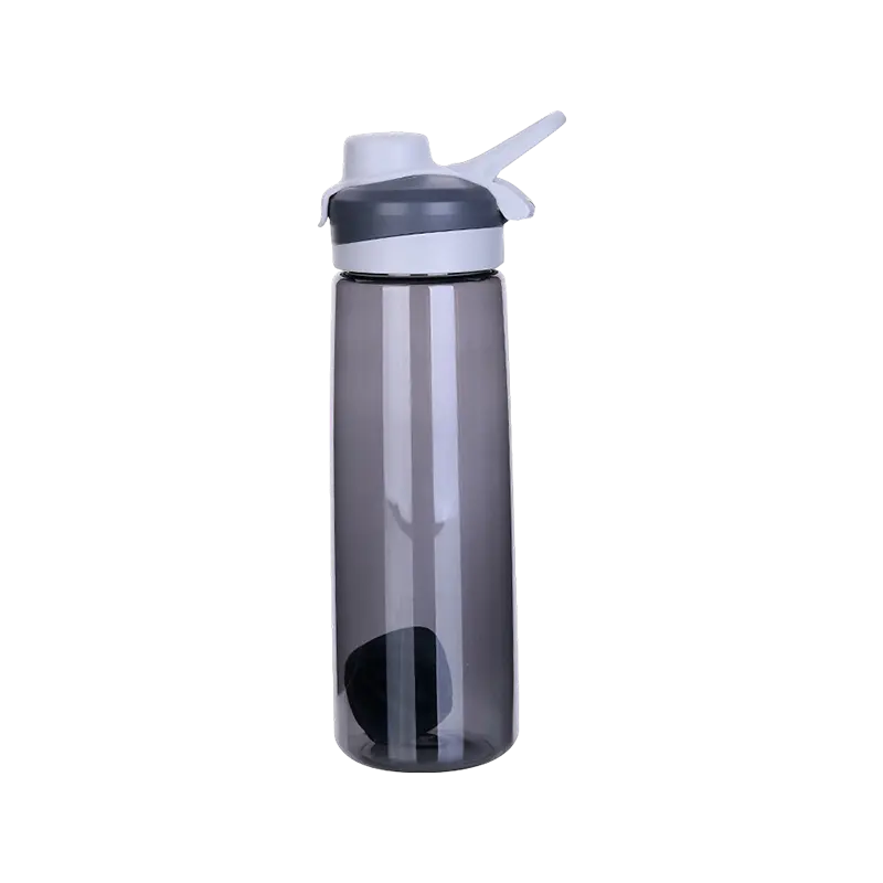Botella de agua con tapa abatible y bola agitadora 1597Y 800 ml