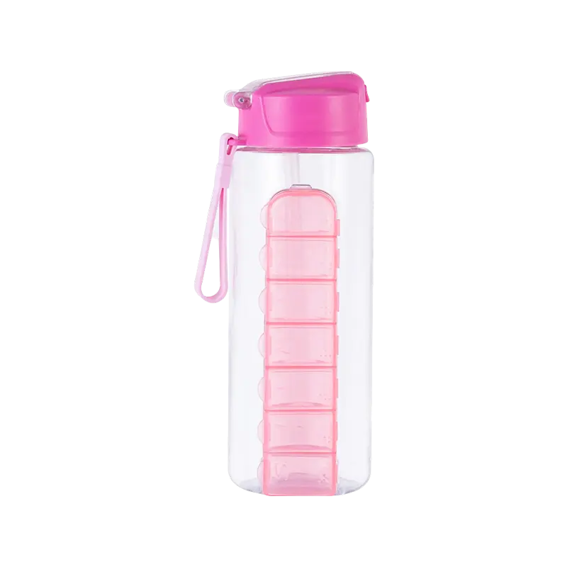Botella de agua de plástico estilo pastillero 1813 730 ml