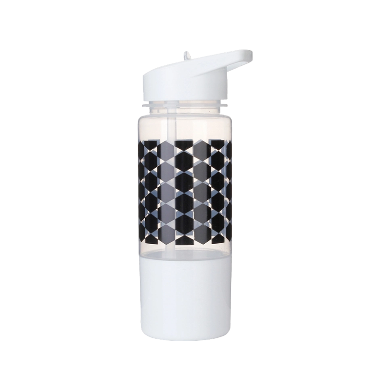 Botella de agua de plástico estilo taza para refrigerios 9688 580 ml