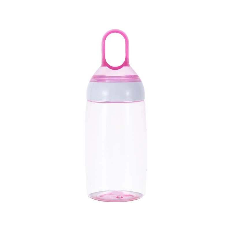Botella de agua de plástico con agarre para los dedos 1996 420 ml