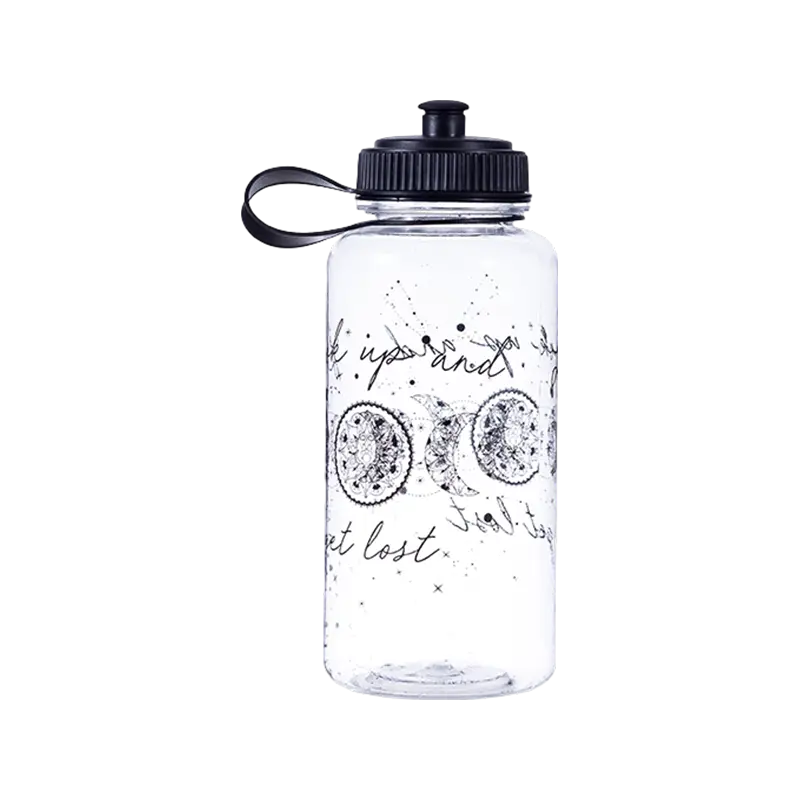 Botella de agua de cuerpo recto con pico DF1000 1L