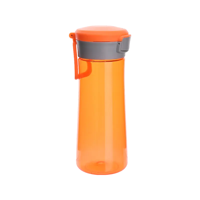 Botella de agua de plástico con tapa de botón 1689 600 ml