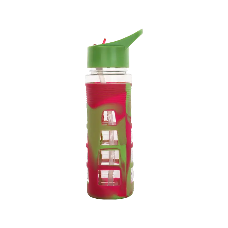Botella de agua de plástico con funda de colores mixtos 1679 680 ml