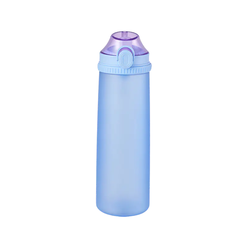 Botella de agua de plástico con tapa retráctil de 800 ml